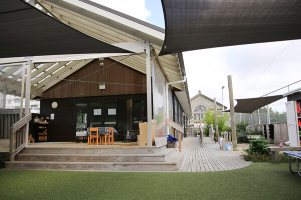Ficino-Montessori-Preschool-Gallery 15 The backyard area gallery image at Ficino Montessori Private PreSchool in Mt Eden, Auckland.
