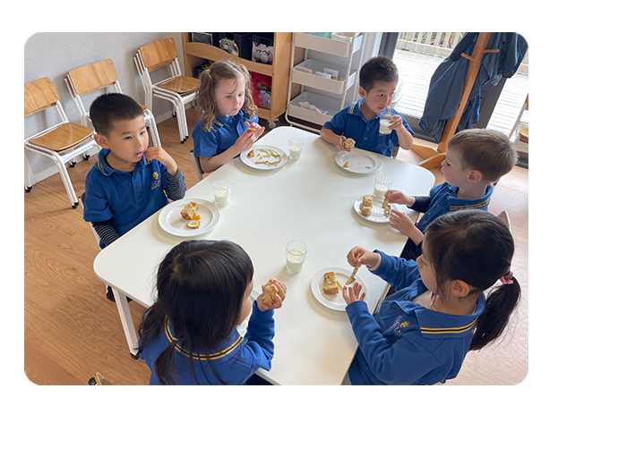 All the children’s food is provided including morning and afternoon tea at Ficino Montessori Private PreSchool in Mt Eden, Auckland.