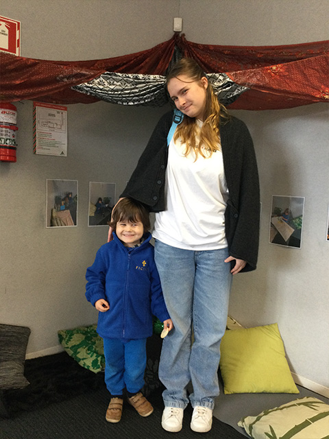 Mother and son at Ficino Montessori Preschool